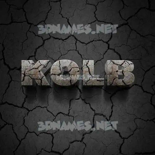 kolb in Cracked Stone style - 3D name wallpaper kolb in Cracked Stone style - 3D name wallpaper