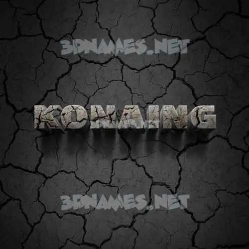 konaing in Cracked Stone style - 3D name wallpaper konaing in Cracked Stone style - 3D name wallpaper