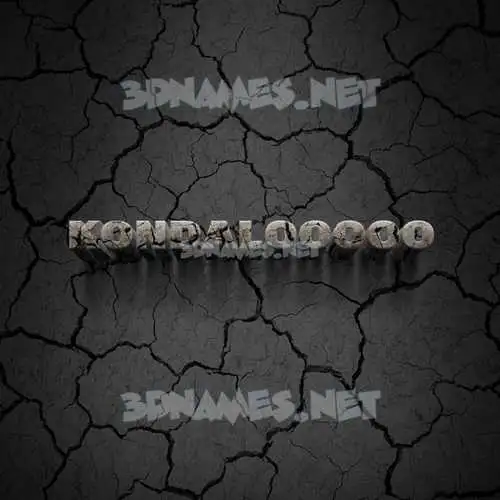 kondalooooo in Cracked Stone style - 3D name wallpaper kondalooooo in Cracked Stone style - 3D name wallpaper