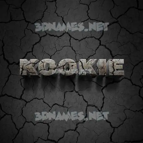 kookie in Cracked Stone style - 3D name wallpaper kookie in Cracked Stone style - 3D name wallpaper