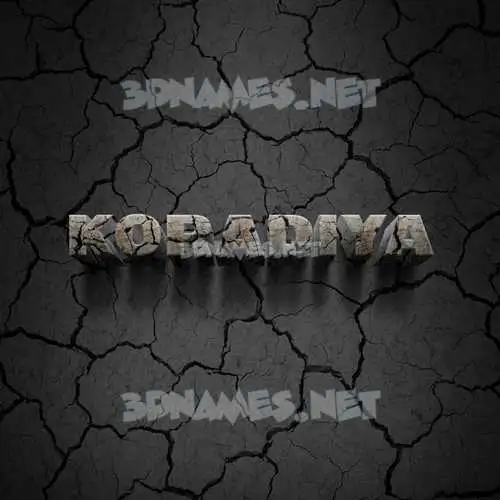 koradiya in Cracked Stone style - 3D name wallpaper koradiya in Cracked Stone style - 3D name wallpaper