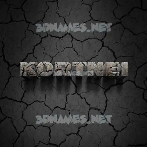 kortnei in Cracked Stone style - 3D name wallpaper kortnei in Cracked Stone style - 3D name wallpaper