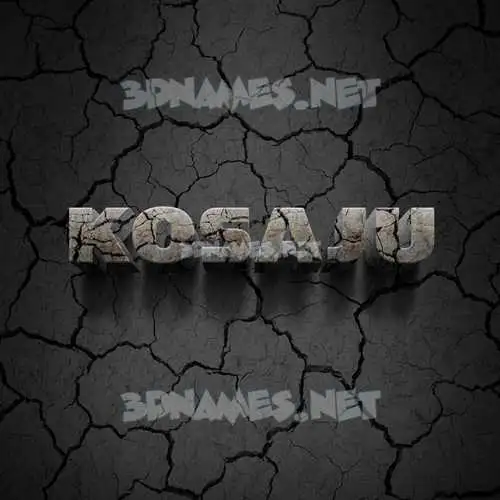 kosaju in Cracked Stone style - 3D name wallpaper kosaju in Cracked Stone style - 3D name wallpaper