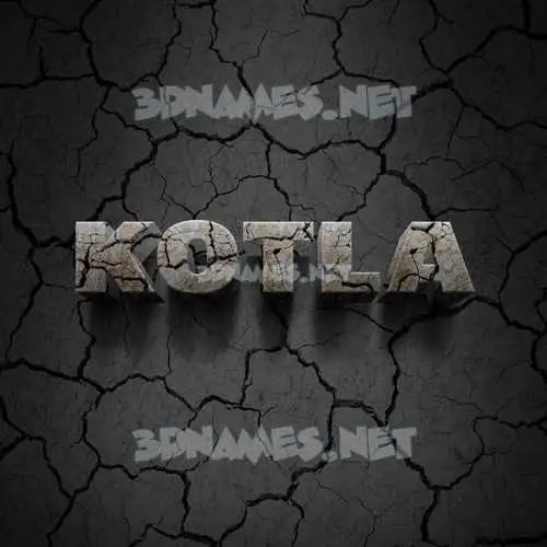 kotla in Cracked Stone style - 3D name wallpaper kotla in Cracked Stone style - 3D name wallpaper