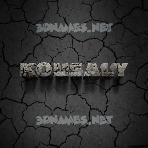 kousaly in Cracked Stone style - 3D name wallpaper kousaly in Cracked Stone style - 3D name wallpaper