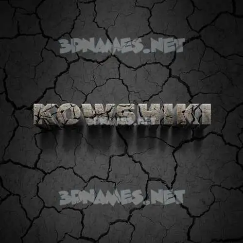 kowshiki in Cracked Stone style - 3D name wallpaper kowshiki in Cracked Stone style - 3D name wallpaper