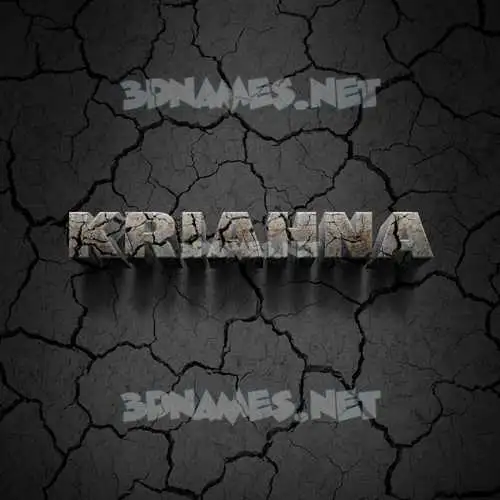 kriahna in Cracked Stone style - 3D name wallpaper kriahna in Cracked Stone style - 3D name wallpaper