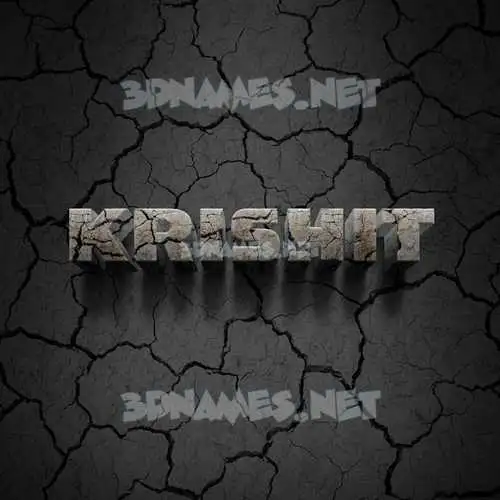 krishit in Cracked Stone style - 3D name wallpaper