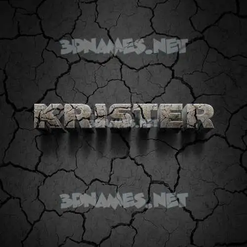 krister in Cracked Stone style - 3D name wallpaper krister in Cracked Stone style - 3D name wallpaper