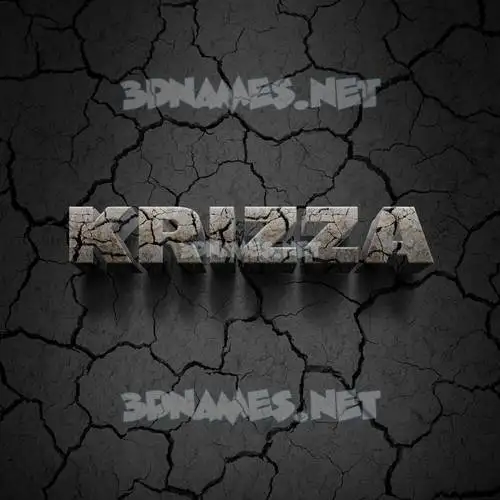krizza in Cracked Stone style - 3D name wallpaper krizza in Cracked Stone style - 3D name wallpaper