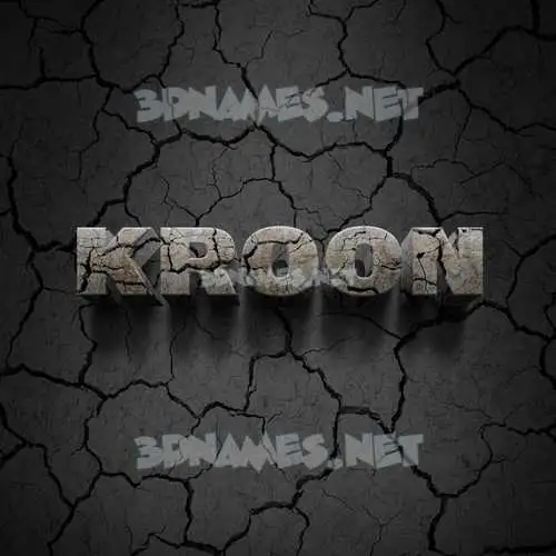 kroon in Cracked Stone style - 3D name wallpaper kroon in Cracked Stone style - 3D name wallpaper