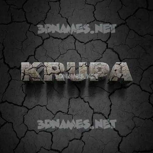 krupa in Cracked Stone style - 3D name wallpaper krupa in Cracked Stone style - 3D name wallpaper