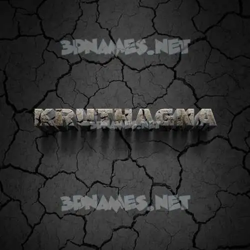 kruthagna in Cracked Stone style - 3D name wallpaper kruthagna in Cracked Stone style - 3D name wallpaper