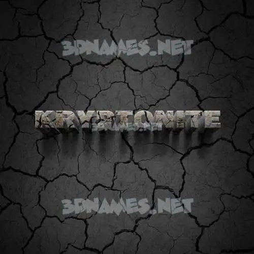 kryptonite in Cracked Stone style - 3D name wallpaper kryptonite in Cracked Stone style - 3D name wallpaper