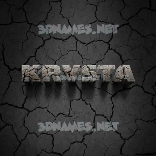 krysta in Cracked Stone style - 3D name wallpaper krysta in Cracked Stone style - 3D name wallpaper
