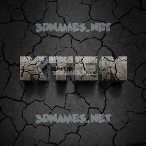 kten in Cracked Stone style - 3D name wallpaper kten in Cracked Stone style - 3D name wallpaper