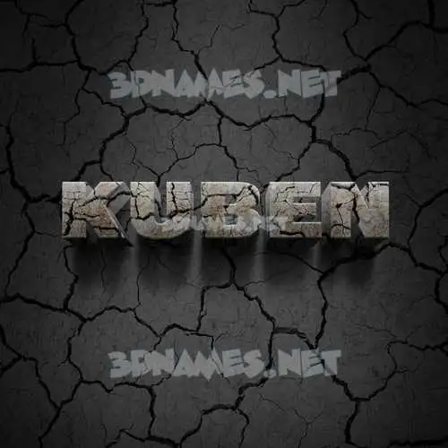 kuben in Cracked Stone style - 3D name wallpaper kuben in Cracked Stone style - 3D name wallpaper