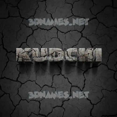kudchi in Cracked Stone style - 3D name wallpaper kudchi in Cracked Stone style - 3D name wallpaper