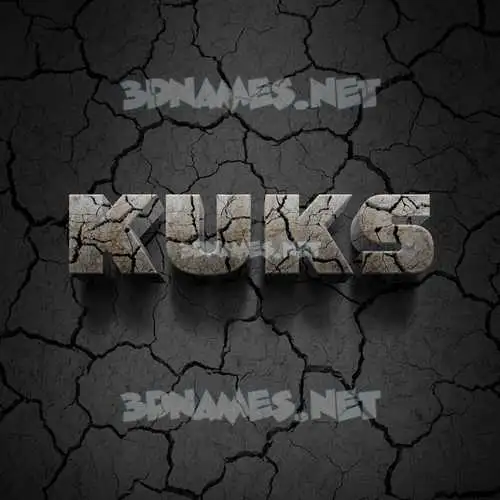kuks in Cracked Stone style - 3D name wallpaper kuks in Cracked Stone style - 3D name wallpaper