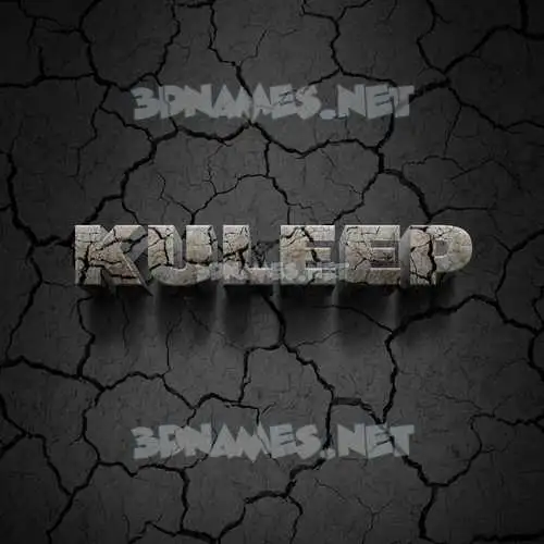 kuleep in Cracked Stone style - 3D name wallpaper kuleep in Cracked Stone style - 3D name wallpaper