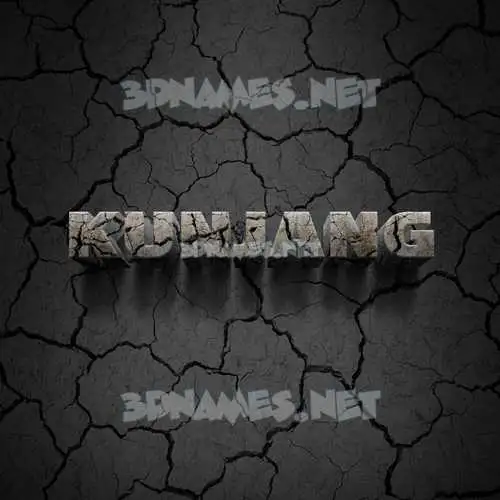 kunjang in Cracked Stone style - 3D name wallpaper kunjang in Cracked Stone style - 3D name wallpaper