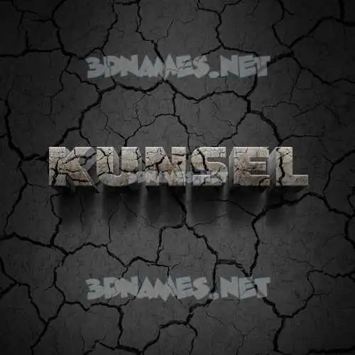 kunsel in Cracked Stone style - 3D name wallpaper kunsel in Cracked Stone style - 3D name wallpaper