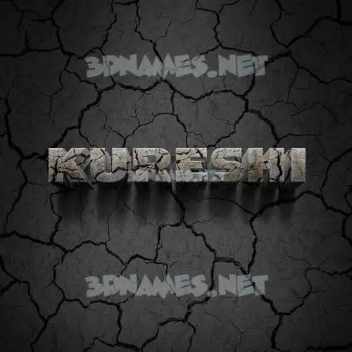 kureshi in Cracked Stone style - 3D name wallpaper kureshi in Cracked Stone style - 3D name wallpaper