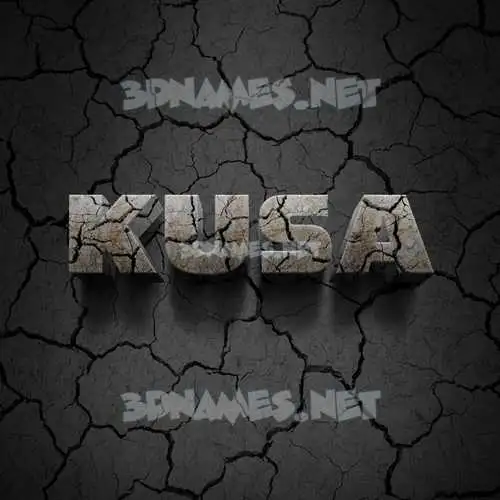 kusa in Cracked Stone style - 3D name wallpaper kusa in Cracked Stone style - 3D name wallpaper