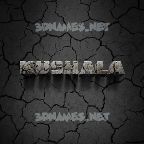 kushala in Cracked Stone style - 3D name wallpaper kushala in Cracked Stone style - 3D name wallpaper