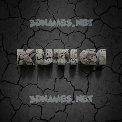 kutigi in Cracked Stone style - 3D name wallpaper kutigi in Cracked Stone style - 3D name wallpaper