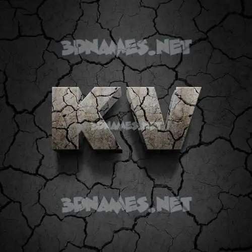 kv in Cracked Stone style - 3D name wallpaper kv in Cracked Stone style - 3D name wallpaper