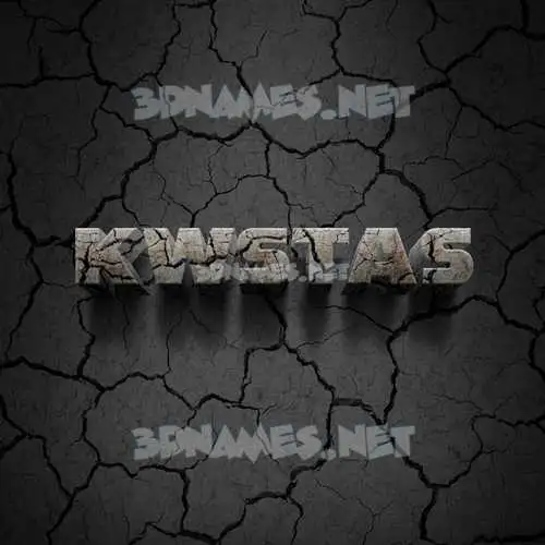 kwstas in Cracked Stone style - 3D name wallpaper kwstas in Cracked Stone style - 3D name wallpaper