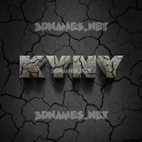 kyny in Cracked Stone style - 3D name wallpaper kyny in Cracked Stone style - 3D name wallpaper