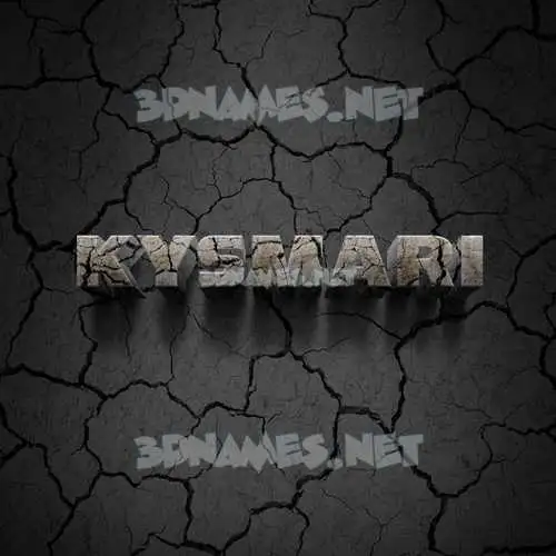 kysmari in Cracked Stone style - 3D name wallpaper kysmari in Cracked Stone style - 3D name wallpaper