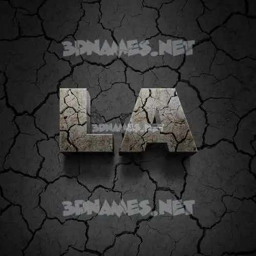 la in Cracked Stone style - 3D name wallpaper la in Cracked Stone style - 3D name wallpaper