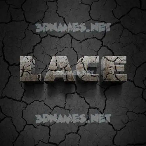 lace in Cracked Stone style - 3D name wallpaper