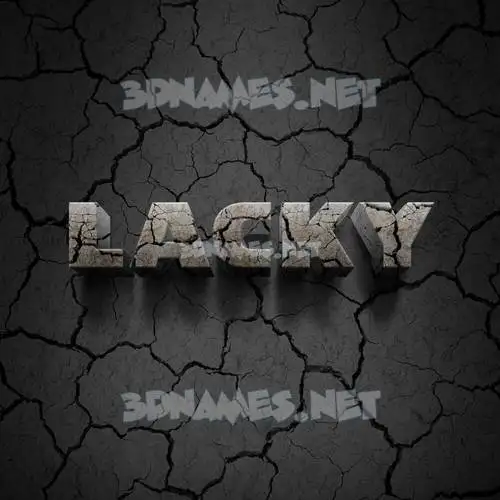lacky in Cracked Stone style - 3D name wallpaper lacky in Cracked Stone style - 3D name wallpaper