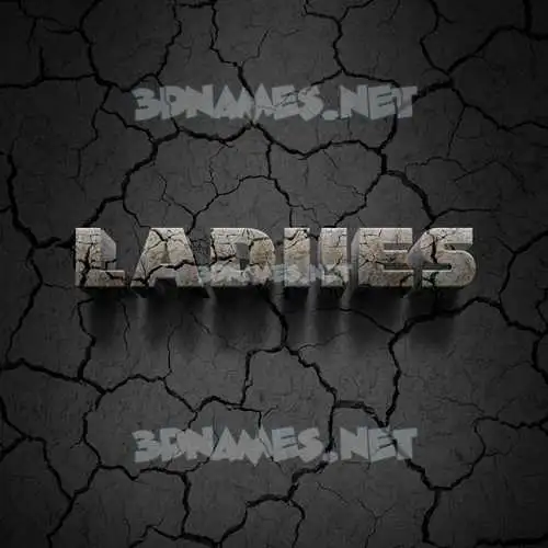 ladiies in Cracked Stone style - 3D name wallpaper ladiies in Cracked Stone style - 3D name wallpaper