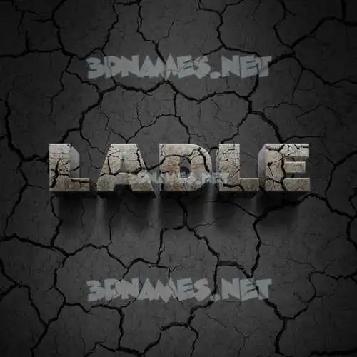 ladle in Cracked Stone style - 3D name wallpaper