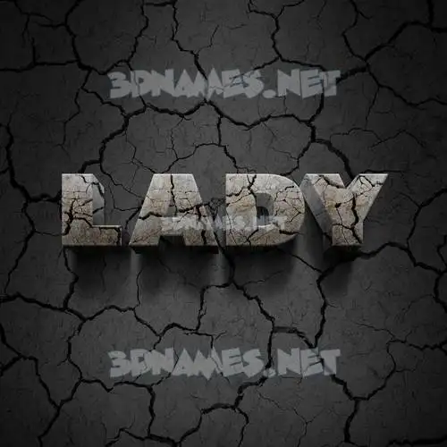 lady in Cracked Stone style - 3D name wallpaper lady in Cracked Stone style - 3D name wallpaper