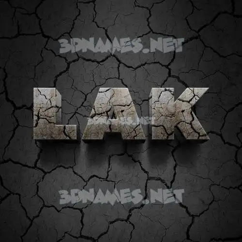 lak in Cracked Stone style - 3D name wallpaper lak in Cracked Stone style - 3D name wallpaper