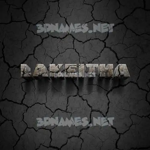 lakeitha in Cracked Stone style - 3D name wallpaper