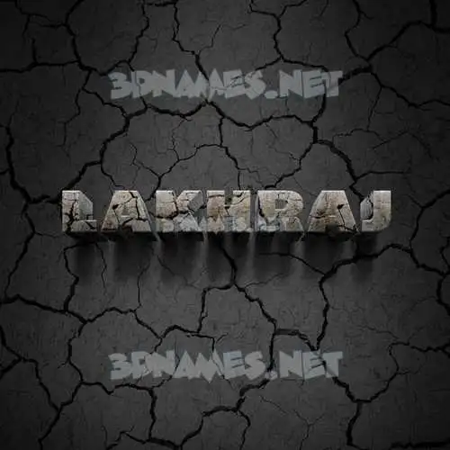 lakhraj in Cracked Stone style - 3D name wallpaper