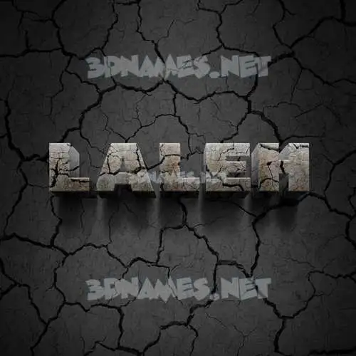 laleh in Cracked Stone style - 3D name wallpaper