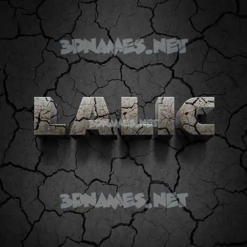 lalic in Cracked Stone style - 3D name wallpaper lalic in Cracked Stone style - 3D name wallpaper