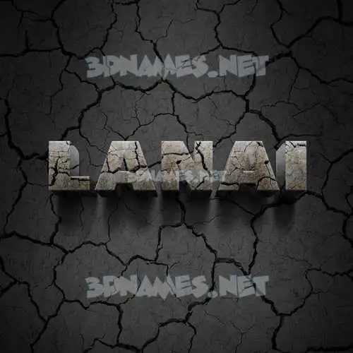 lanai in Cracked Stone style - 3D name wallpaper lanai in Cracked Stone style - 3D name wallpaper
