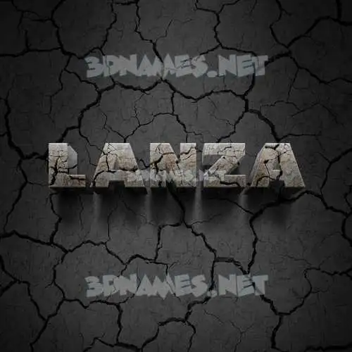 lanza in Cracked Stone style - 3D name wallpaper