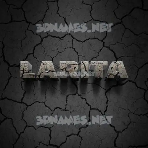 larita in Cracked Stone style - 3D name wallpaper