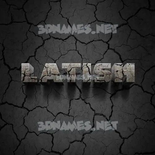 latish in Cracked Stone style - 3D name wallpaper latish in Cracked Stone style - 3D name wallpaper