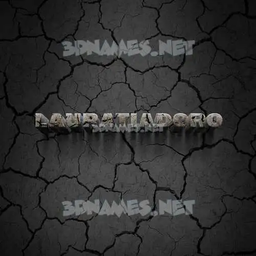 lauratiadoro in Cracked Stone style - 3D name wallpaper lauratiadoro in Cracked Stone style - 3D name wallpaper